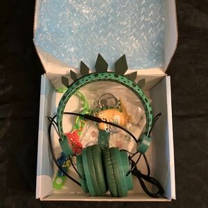 Svyhuok Headphones Green Dinosaur Wired Headset For Kids Accessories NWT